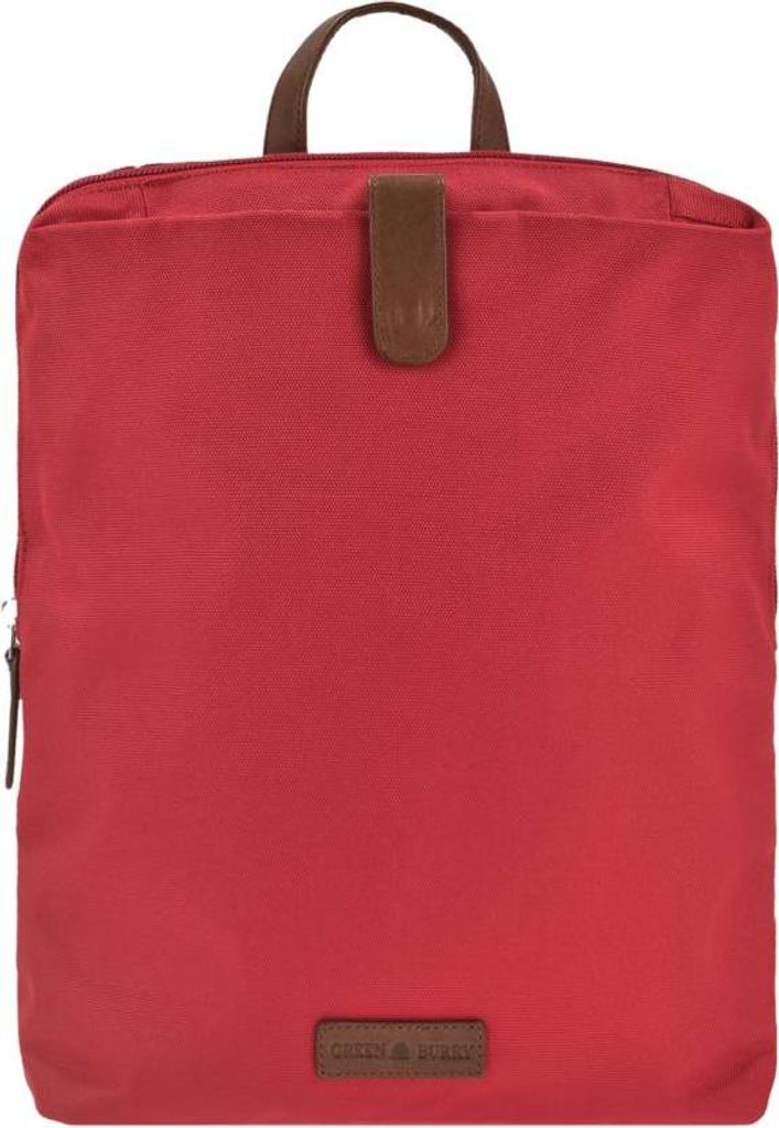 Greenburry Rucksack Nylon 26x30cm "Eva" Cityrucksack Damen klein rot