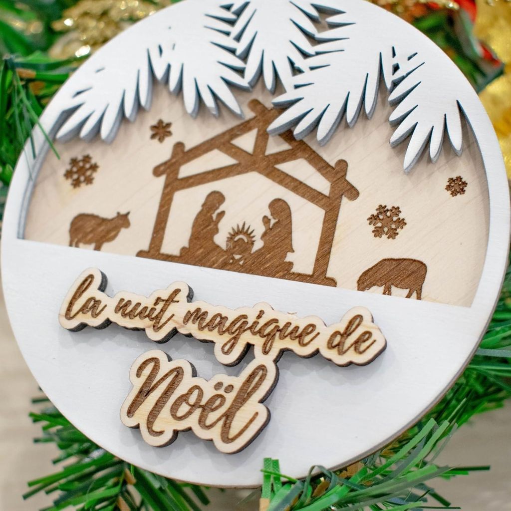 Personalisierte Weihnachtskugel - Traditionelle Weihnachtsdekoration - Perfekte Geschenkidee