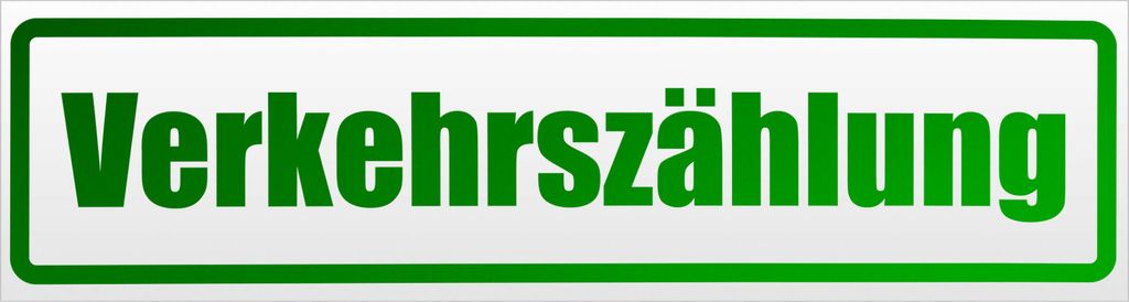Kiwistar Verkehrszählung Magnetschild Schild magnetisch - 60cm Grün - reflektierend - Magnetfolie für Auto PKW Kfz