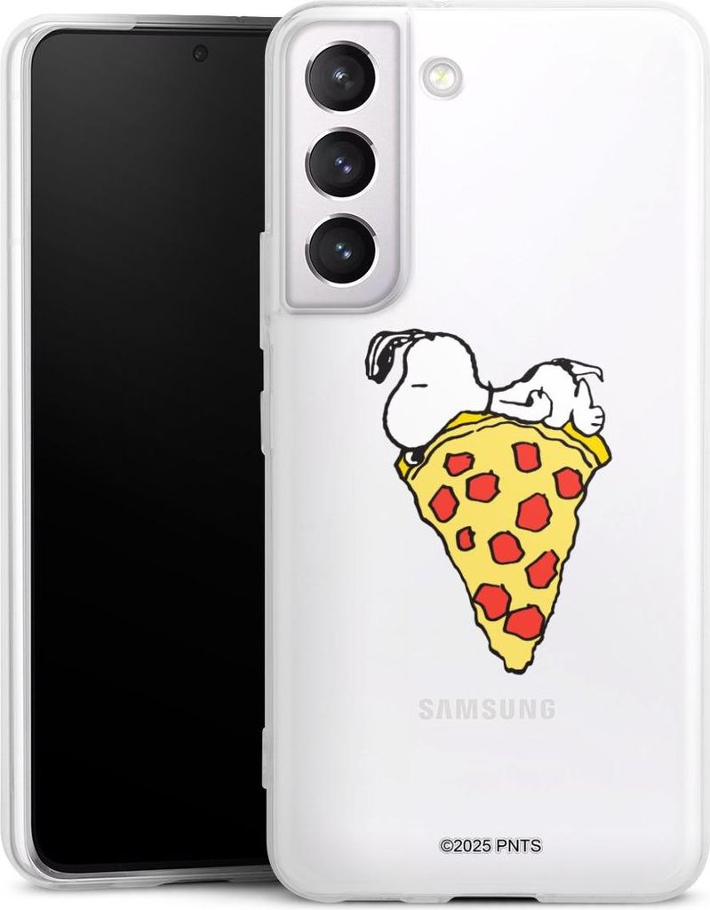 DeinDesign Slim Hülle für Samsung Galaxy S22 Silikon Case Ultra Dünn Handyhülle Pizza Peanuts Snoopy
