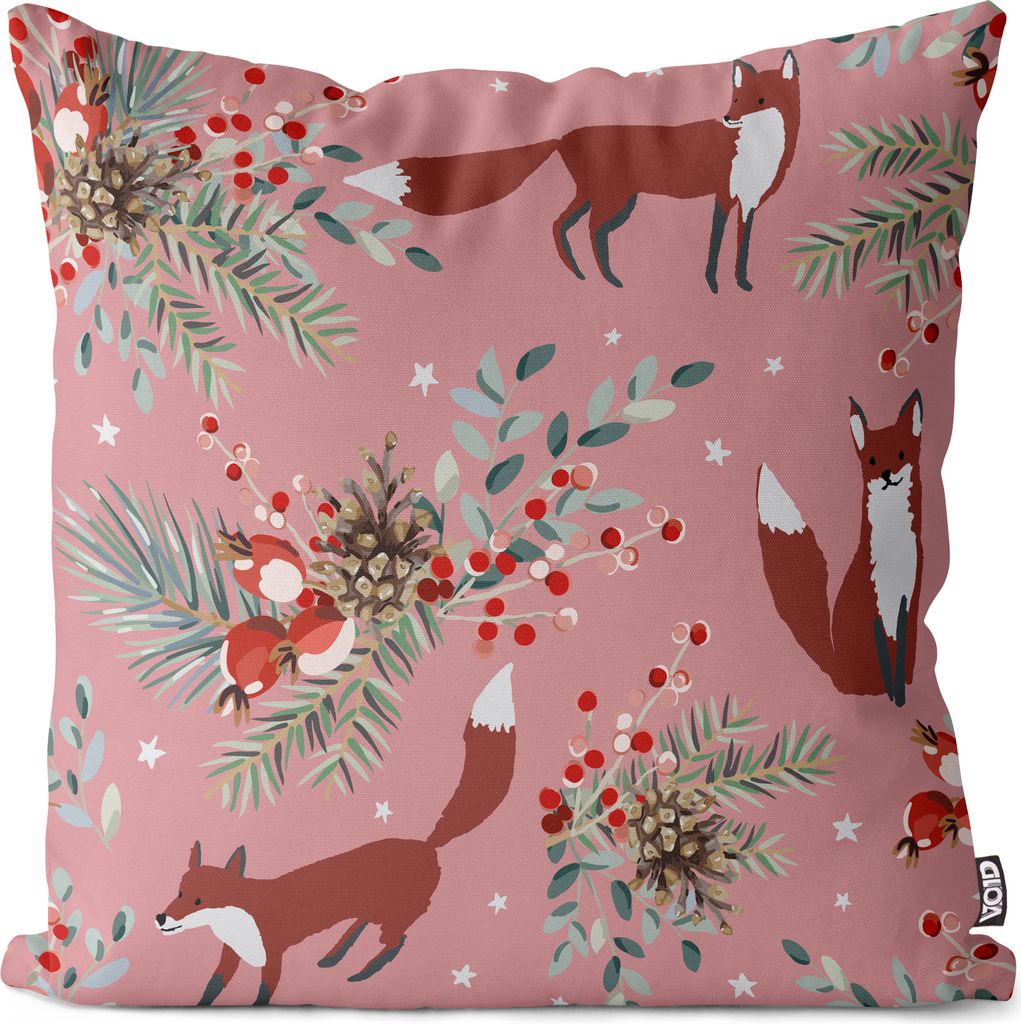 VOID Fuchs Wald rose Kissenbezug Kissenhülle Sofakissen Kissen Deko Outdoor-Kissen Dekokissen