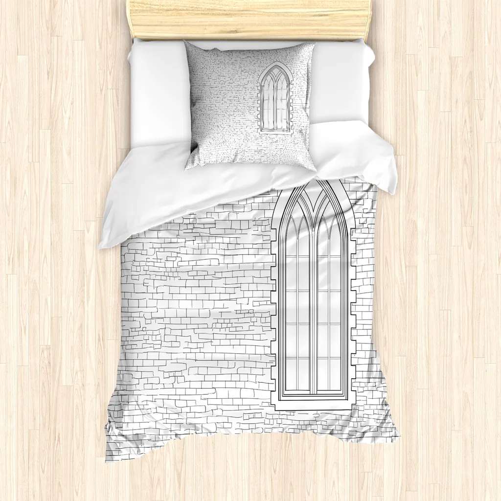 Copripiumino Gotico Bianco e Nero 135x200 ABAKUHAUS - Stile e Igiene
