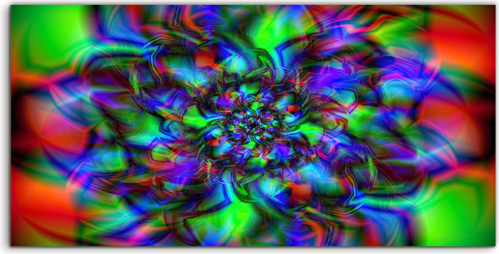 Coloray Canvas 120x60 Wandbild Leinwand Bilder Kunst Kreis Mandala Ornament abstrakt