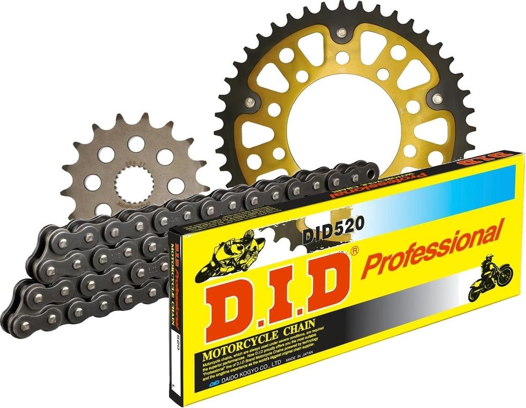 Kit Stealth (gold) passend für Aprilia RS125 Extrema/Replic... 17-40-110 DID520 Clip