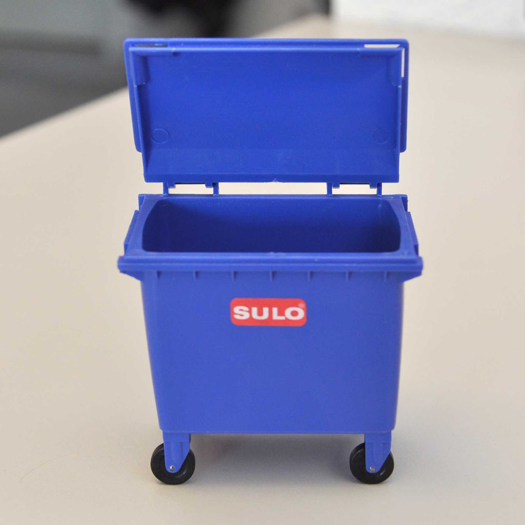 Mini-Müllcontainer grau Mülltonne Küchenabfalleimer Sulo Spielzeug-Mülltonne 