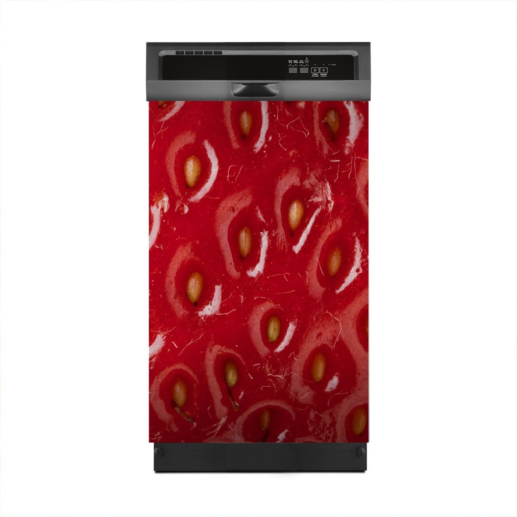 Magnete Dekorative 45x70 cm Küche Magnetmatte Spülmaschine - Makro der Erdbeer