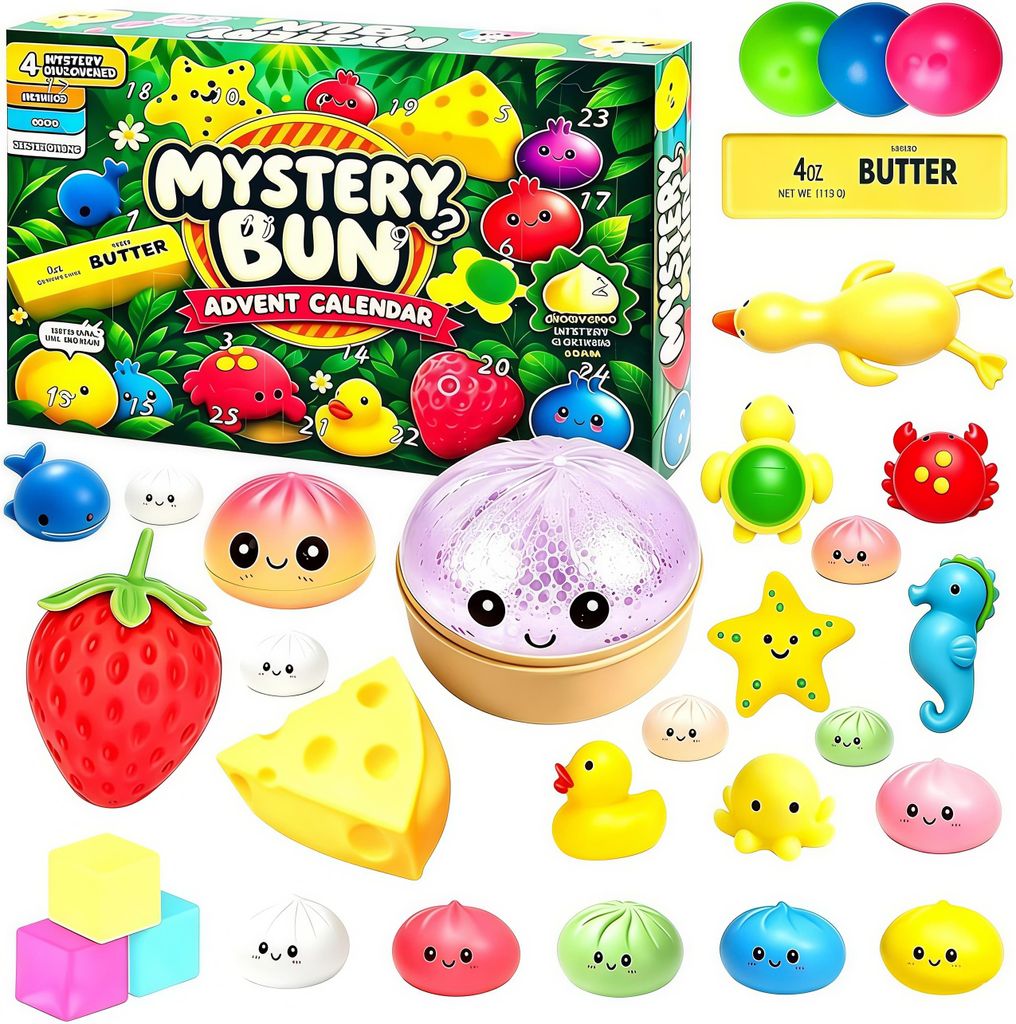 Squishy Adventskalender 2026,Weihnachtskalender mit 24 Produktbild 