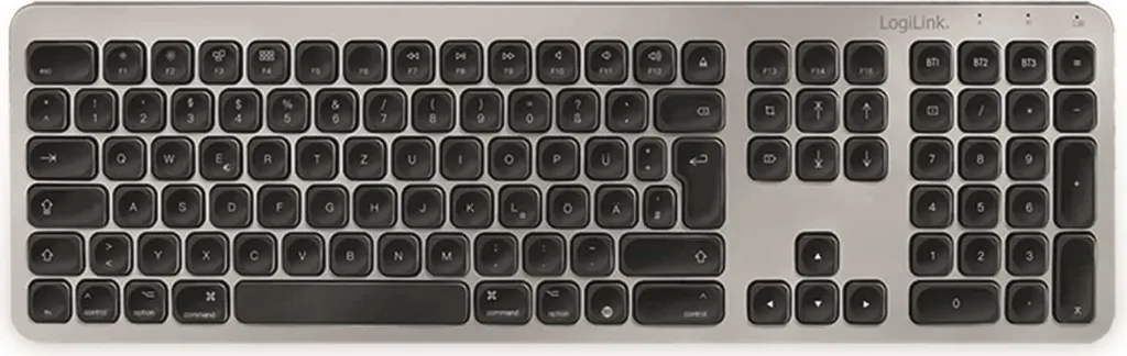 Logilink Clavier Bluetooth Multi-Dispositif AZERTY Noir pour 3 Appareils