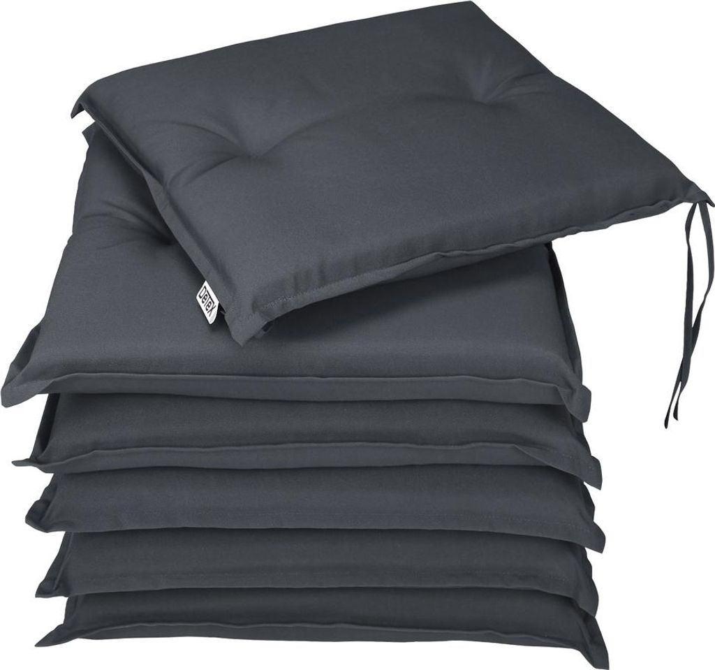 DETEX® Sitzkissen Stuhl 6er Set Wasserabweisend 43x39x5cm Produktbild 