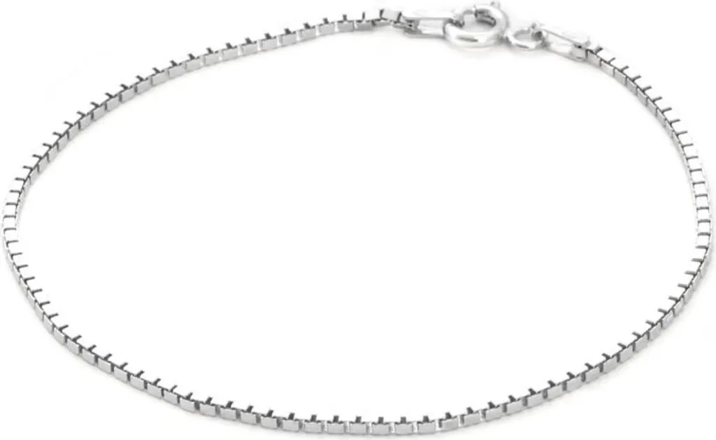 Bracelet Kostka AGB196 en argent massif poli - Design maille carrée