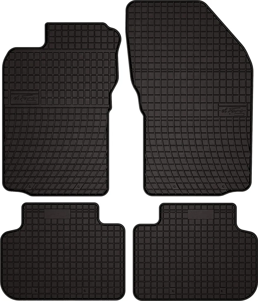 Set Tappeti Auto Gomma Neri per Alfa Romeo 147 (00-10) su Misura
