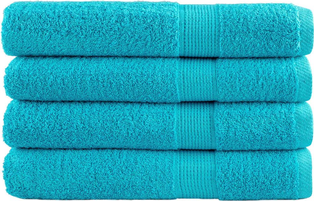 Premium-Handtücher SOLUND 4 Stk. Türkis 100x200 cm 600 g/m²