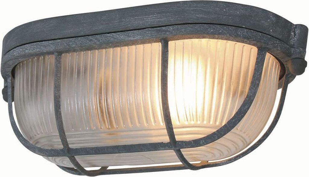 Steinhauer Deckenleuchte Lisanne 1-flammig Grau/ Transparent 21x10,5cm