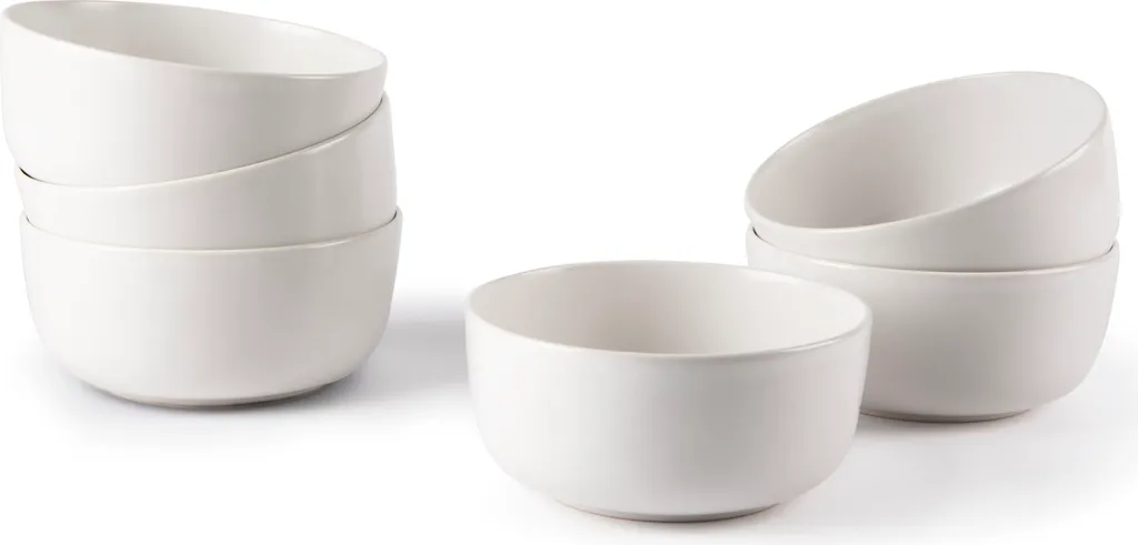 Set 6 Ciotole Excelsa Nordic Ceramica Bianco 14.5cm Lavastoviglie
