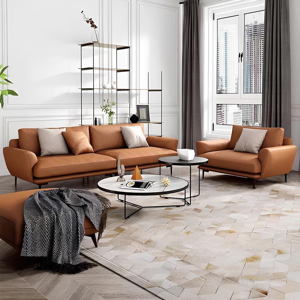 Polster Couchen Stoff Wohnzimmer Sofagarnitur 3+2+1 Set Garnitur Leder