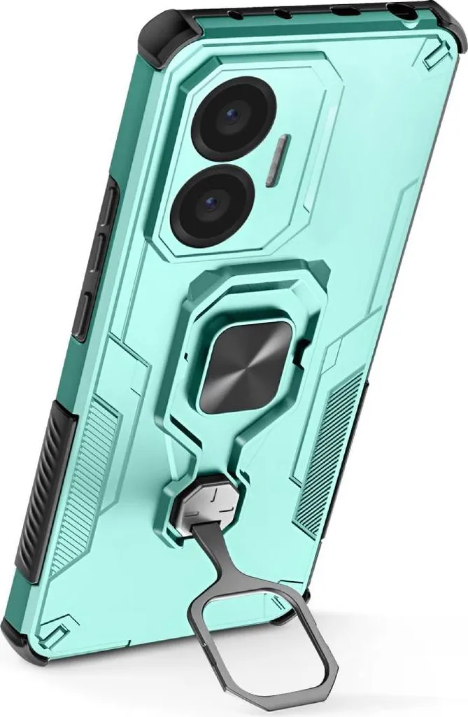 Cover Poco F7 Avizar con Ring Stand Verde: Protezione Urbana Chic