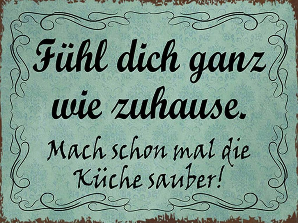 vianmo Holzschild 30x40 cm fühl dich ganz wie Zuhause mach