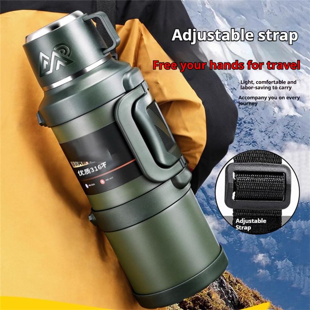 1,7L Edelstahl Thermosflasche mit Griff, Großes Produktbild 