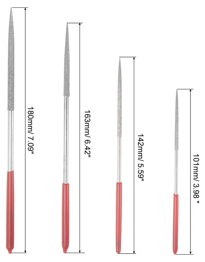 4Stk Spitzen Perle Reibahle B?rdelung Set mit Rot Plastik Handgriffe fš¹r Enlarge L?cher