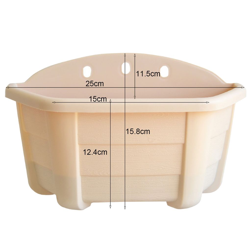 Blumentopf Hydrokroponik Raumsparende Halbkreis-Wandmontage Gartenpflanze Sukkulente Topf Hausdekoration-Beige