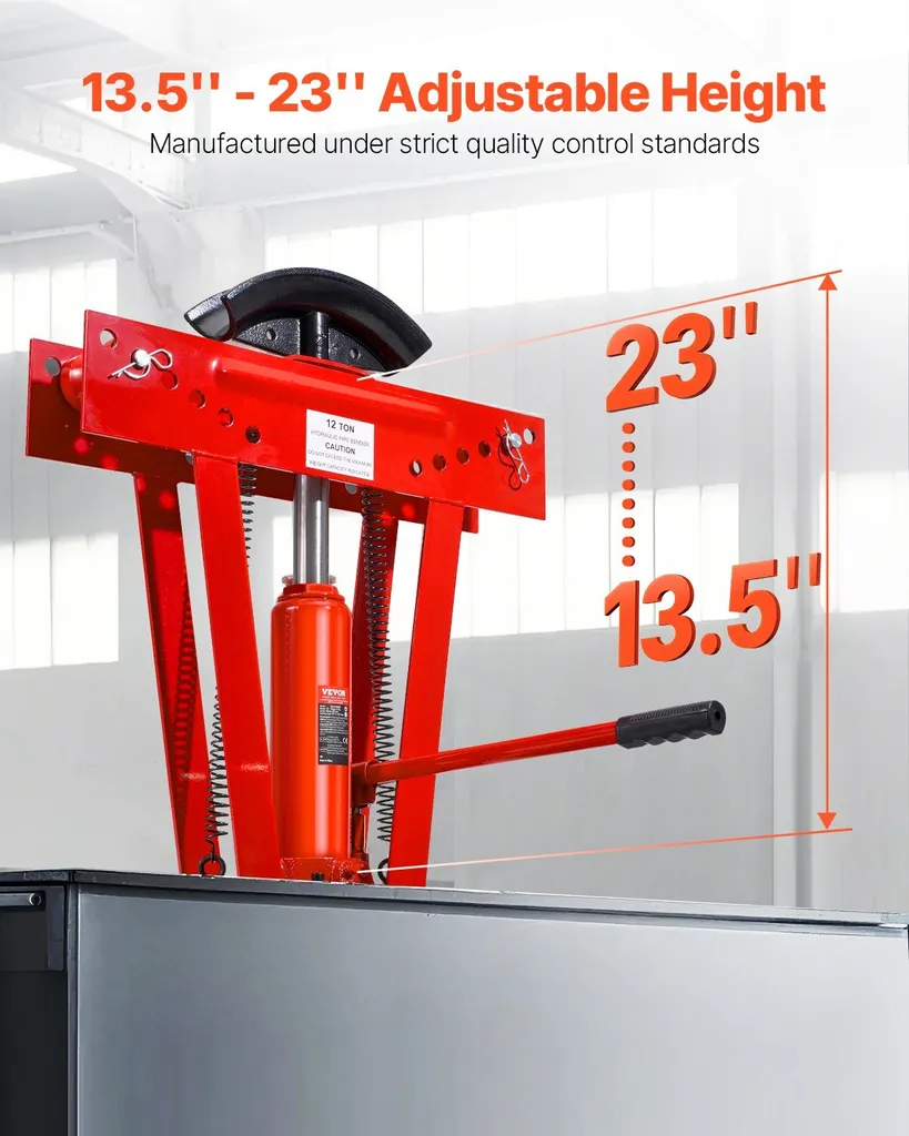Cintreuse manuelle hydraulique 12 tonnes performante avec 6 matrices