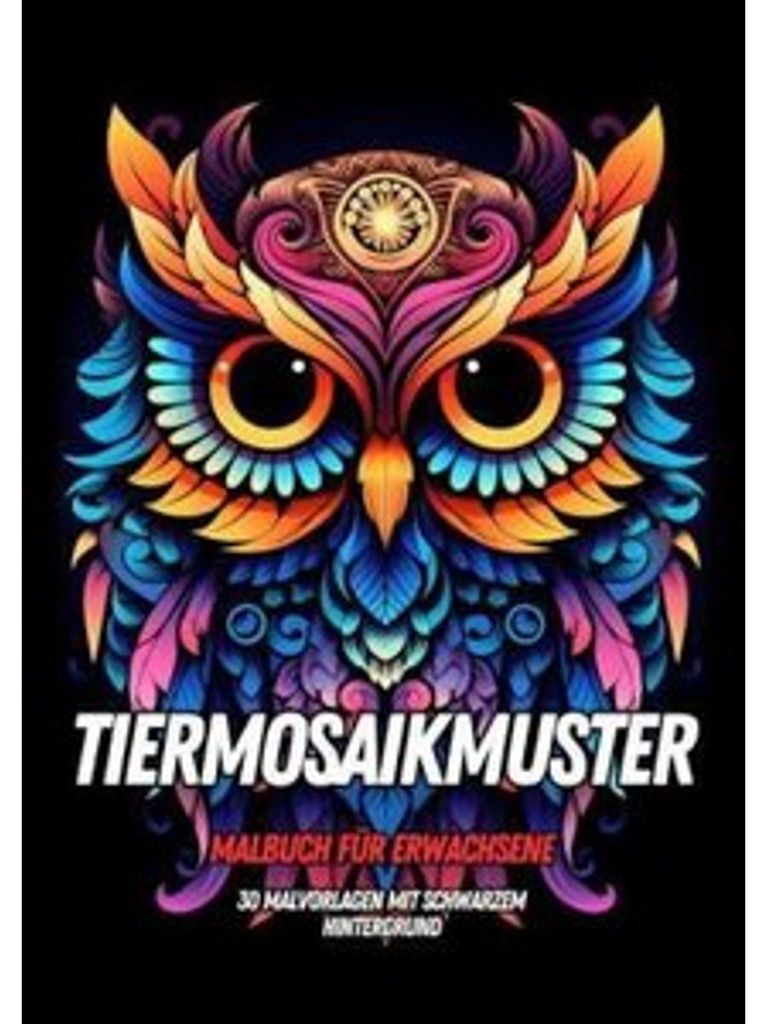 Malbuch für Erwachsene - Tiermosaikmuster Produktbild 