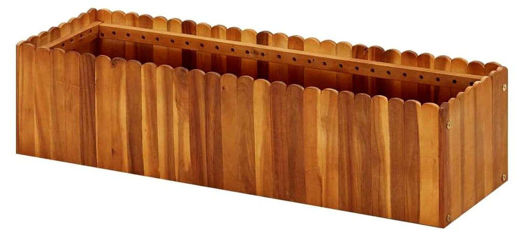 Hochbeet aus Akazienholz 100 x 30 x 25 cm