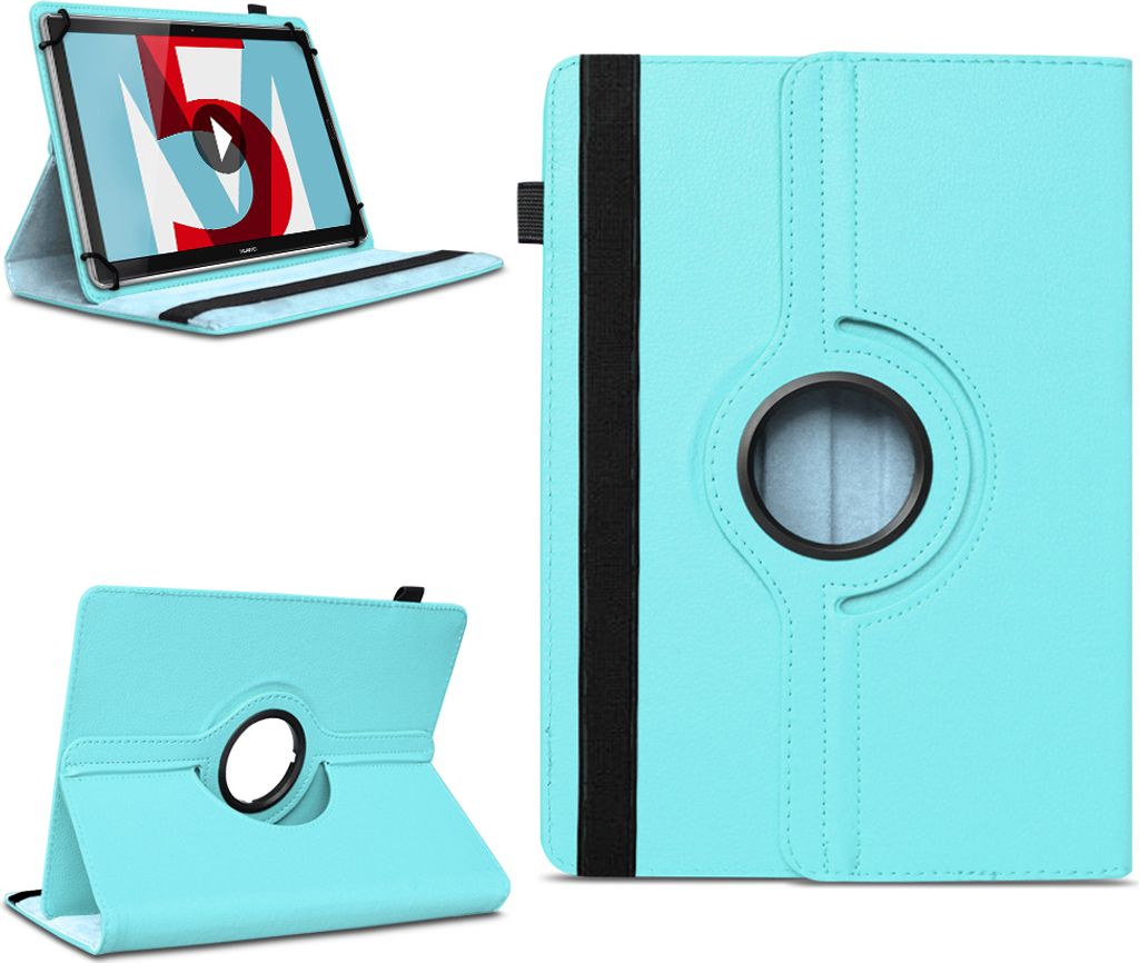 Tablet Hülle für Huawei MediaPad T5 T3 T2 T1 10.1 Tasche Schutzhülle 360 DrehbarFarben:Türkis