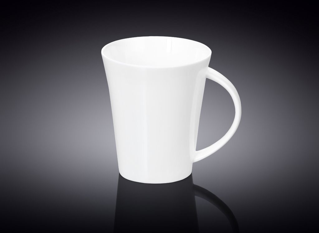 Wilmax Tasse 380 ml Weiß Porzellan für Kaffee und Tee Produktbild 