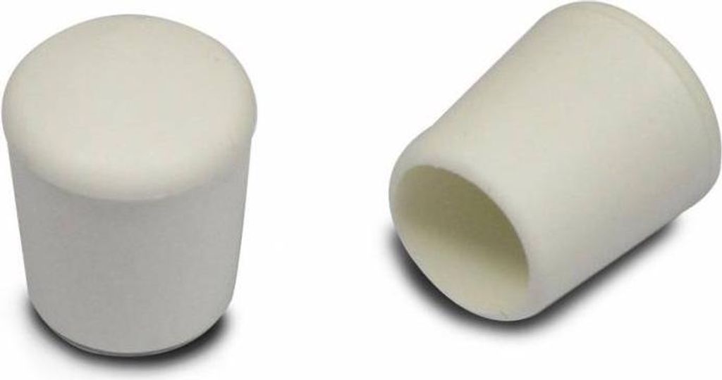 Ajile, 16 Stück, Schutzkappe aus Gummi für Rohraußen,Ø 12 mm, Weiß, EVT212x16