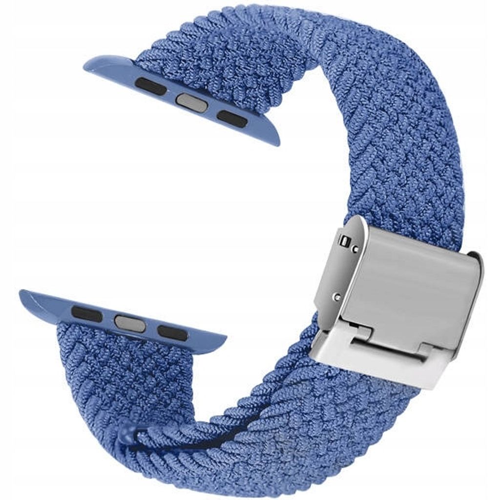 Crong Wave Band - Geflochtenes Armband für Apple Watch 38/40/41/42 mm (blau)