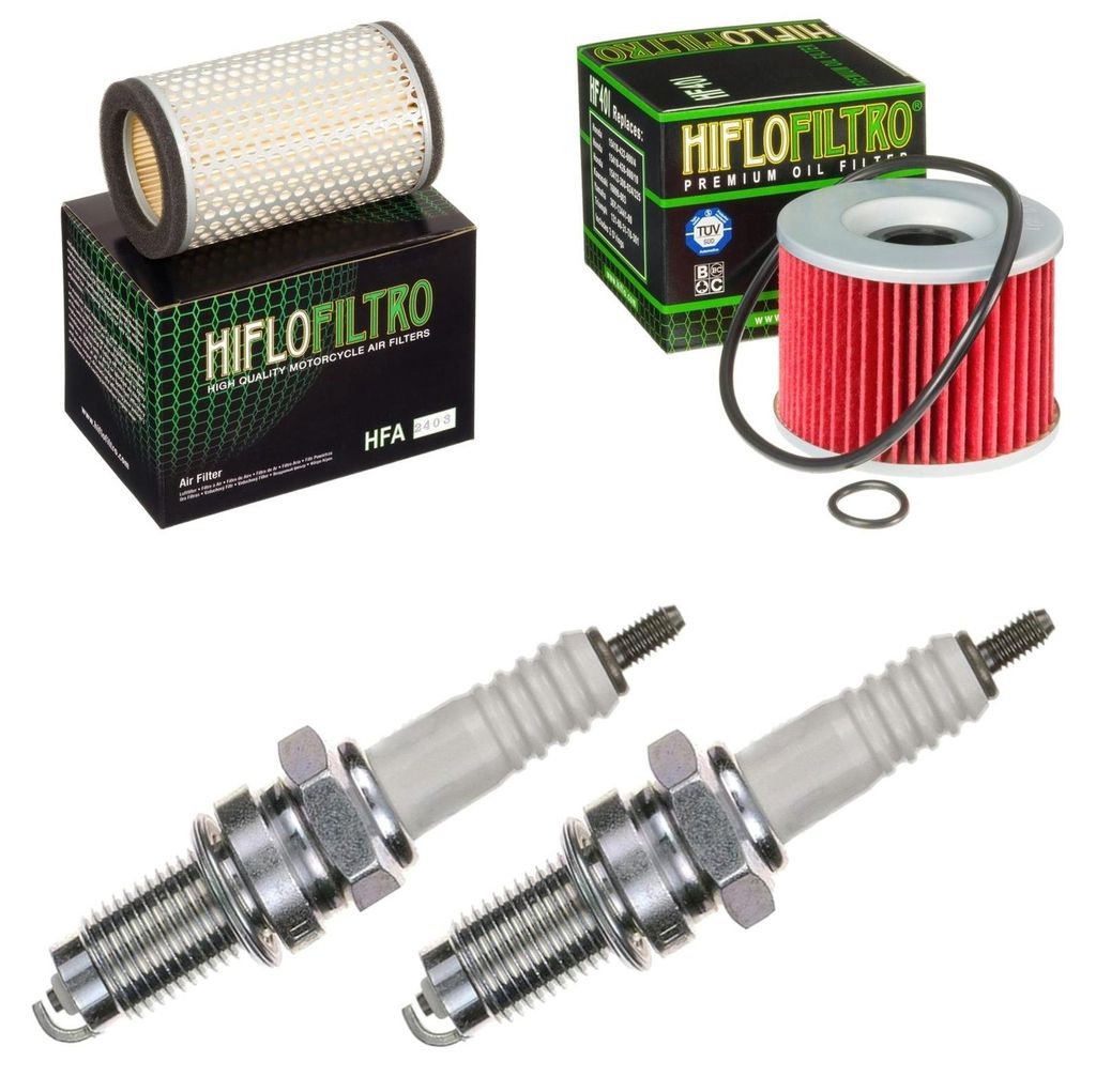 Service-Kit für Kawasaki Z 400 D 1974-1977 Luftfilter Ölfilter Zündkerzen von pamoto - Neu