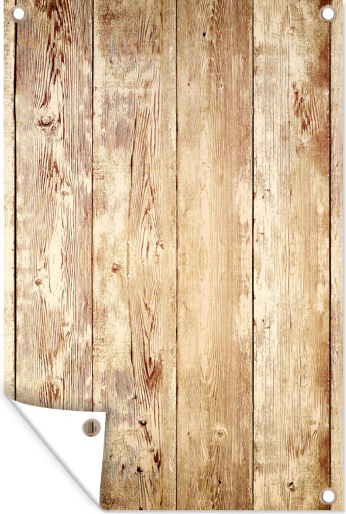 MuchoWow 80x120 cm Outdoor-Poster Gartendeko Sichtschutz Garten Poster für den Garten Landleben - Regal - Holz - Design