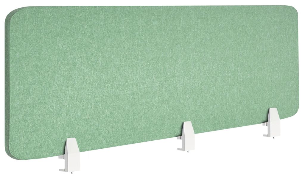 BELIANI Schreibtisch Trennwand Grün Stoff PET Kunststoff 180 x 50 cm zum Aufstellen Klemmen Schallschutz Sichtschutz Pinnwand Büro Home Office