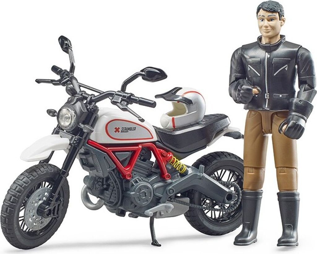 Bruder Motorrad Ducati Desert Sled mit Fahrer 1:16 Produktbild 