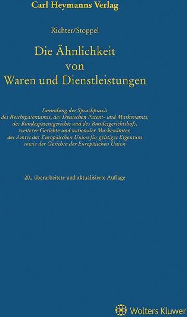 Die Ähnlichkeit von Waren und Dienstleistungen
