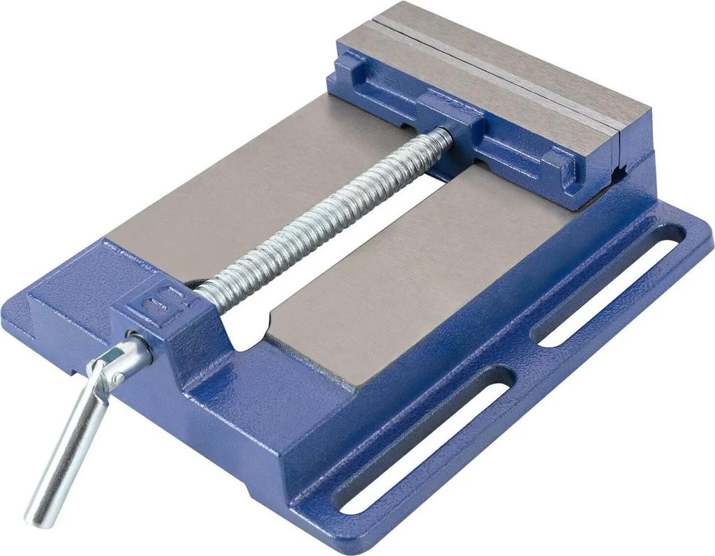 Bohrmaschinen-Schraubstock - Tisch/Bohrständer - 145 mm Backenbreite - Schweres Gusseisen - T-Griff - Verstellbare Backen - Für Holzarbeiten/Frä...