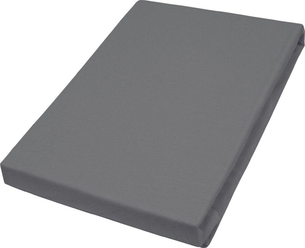Spannbetttuch für Topper ca. 100x200 cm anthrazit Elasthan-Jersey | 1