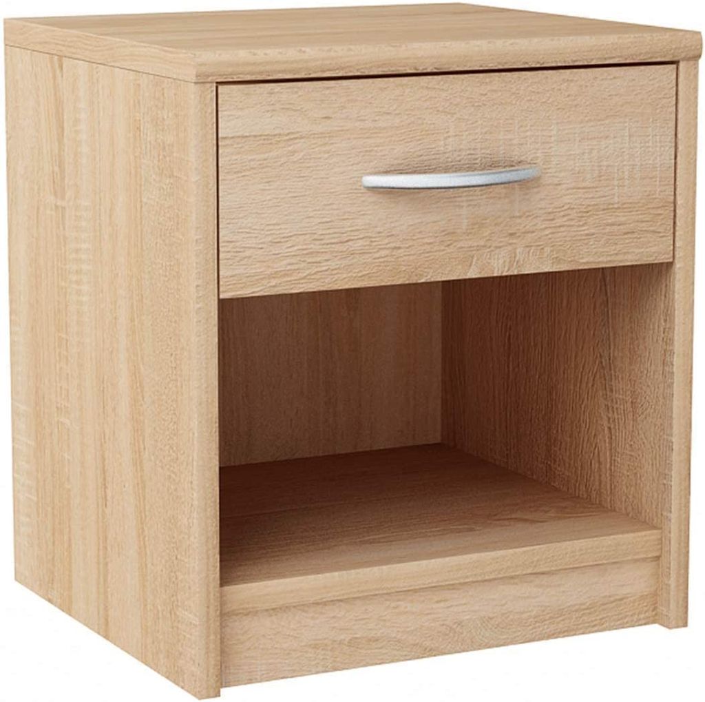 MATKAM Nachttisch Mit 2 Schubladen - 41x40x35cm Kommode Für Kleine Schlafzimmer
