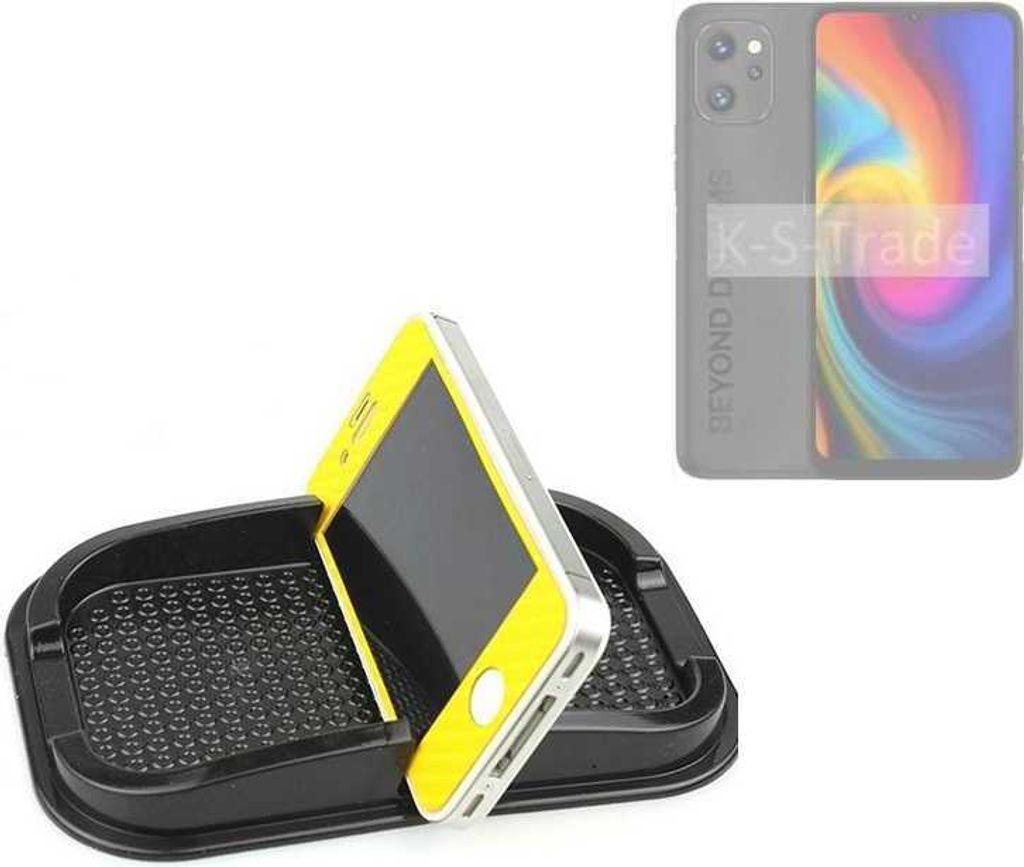 K-S-Trade Auto Anti Rutsch Matte Smartphone-Halter kompatibel mit UMIDIGI F3 Pro 5G Haft Pad Armaturenbrett Handy-Halterung Silikon