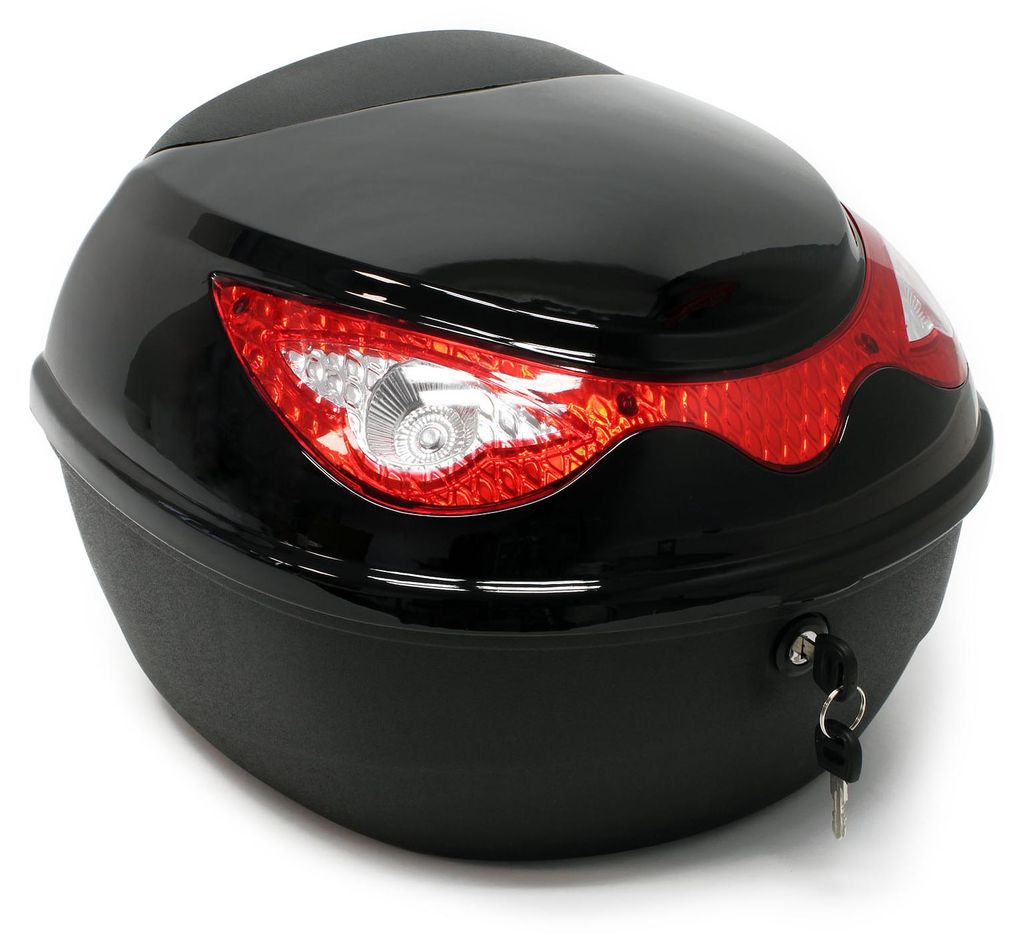 Wiltec Top Case 380x400x300 mm, 22 L, noir, pour scooter, Image du produit 