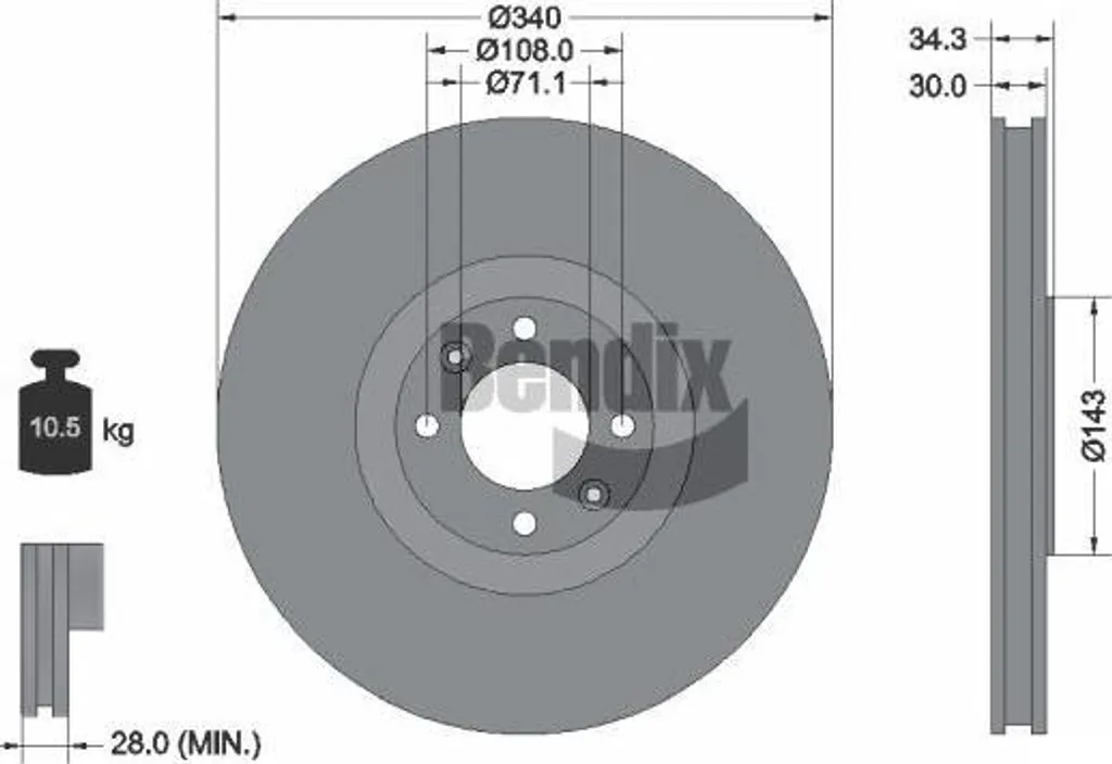 Disque de frein BENDIX BDS1411 : fini les vibrations sur DS4, DS5 et 308