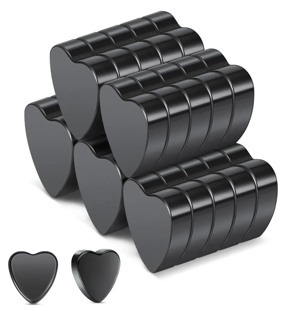 Aimants puissants en forme de cœur 20 mm lot de 25 pour affichage