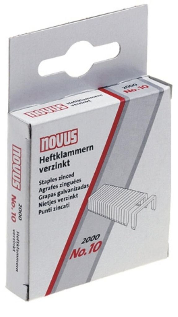 Novus Heftklammern No.10 SUPER 2.000 Stück, Schenkellänge 5 Produktbild 