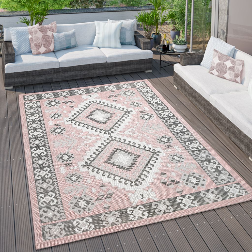 Outdoor Teppich Küchenteppich Balkon Terrasse Verschiedene Muster Farben Größen Grösse 200x280 cm