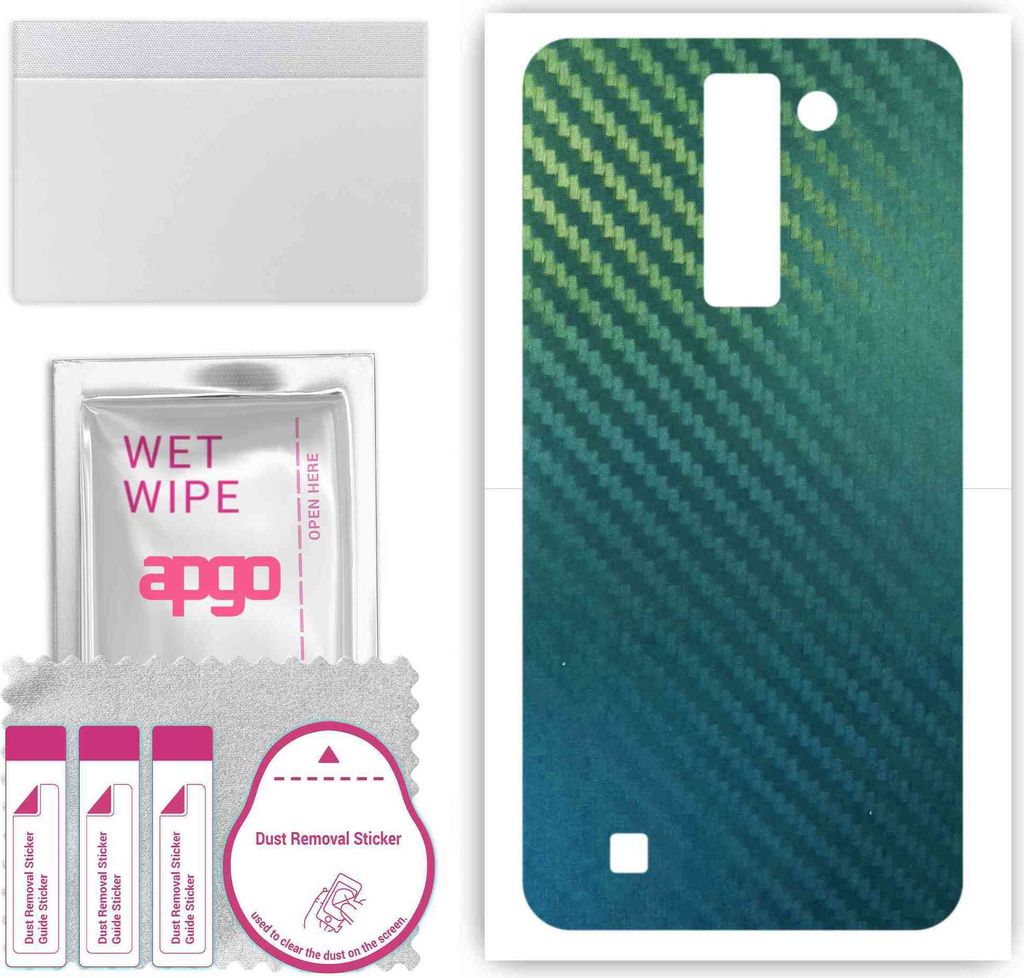 apgo Rückseite Schutzfolie, Skin, kompatibel mit LG Stylus 2, Hinten Displayschutzfolie aus Vinylfolie, kratzfest, einfache Montage - Kohlenstoff-...
