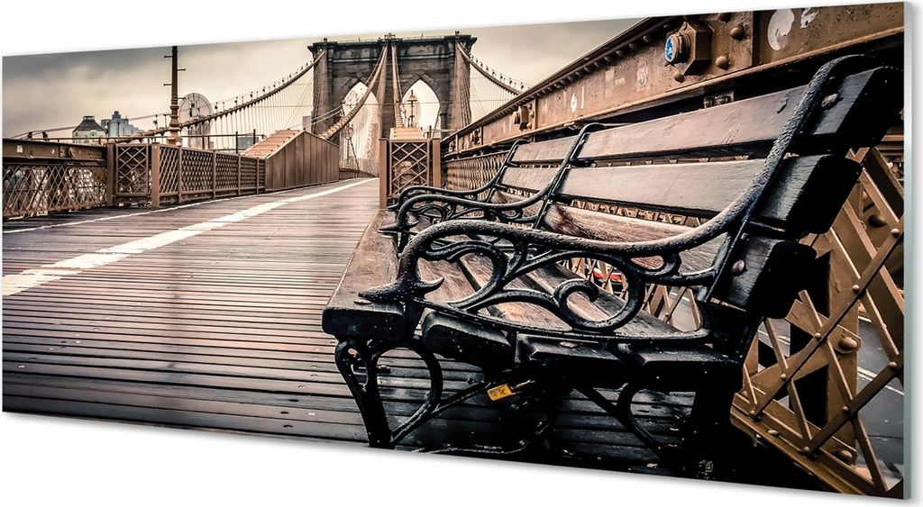 Glasbilder 125x50 Wandkunst Die meisten Bank Produktbild 