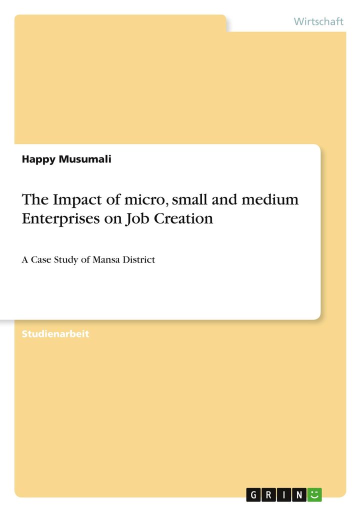 The Impact of micro, small and medium Enterprises on Job Creation