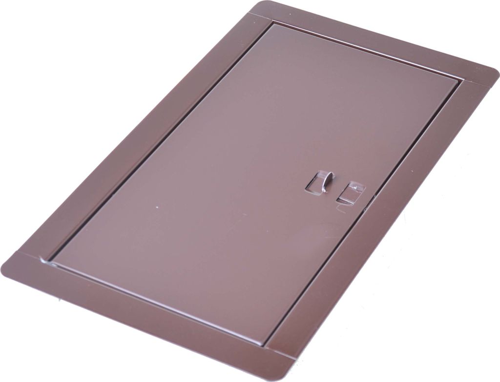 Aqbau Kamintür Revisionstür Schornsteintür Revisionsklappe Wartungstür Metall Braun 14 x 26 cm