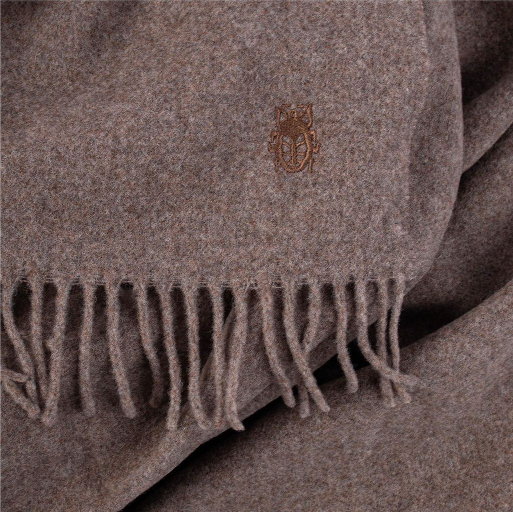 Zoeppritz Woll-Plaid Since 1828 Lambswool Farbe hazelnut Größe 140x190